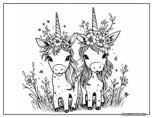 Unicorn coloring pages