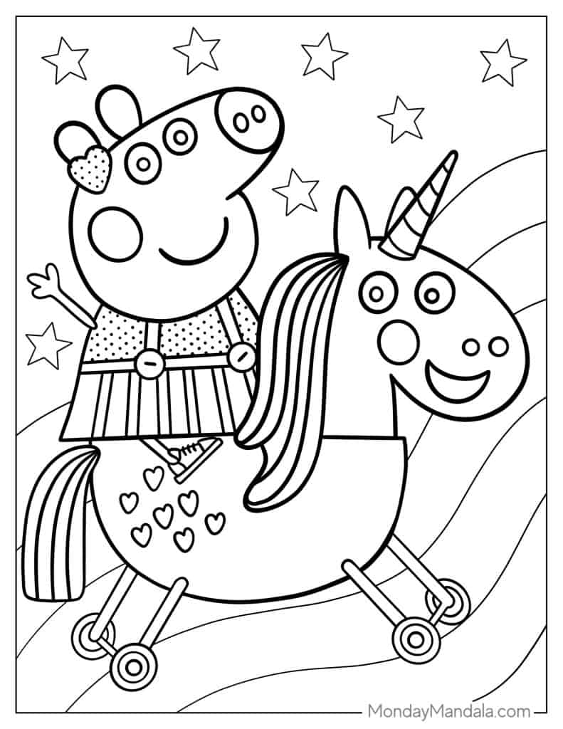 Unicorn coloring pages free pdf printables
