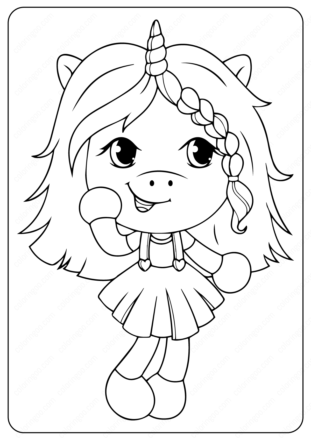 Unicorn girl coloring page coloring pages for girls unicorn coloring pages unicorn printables