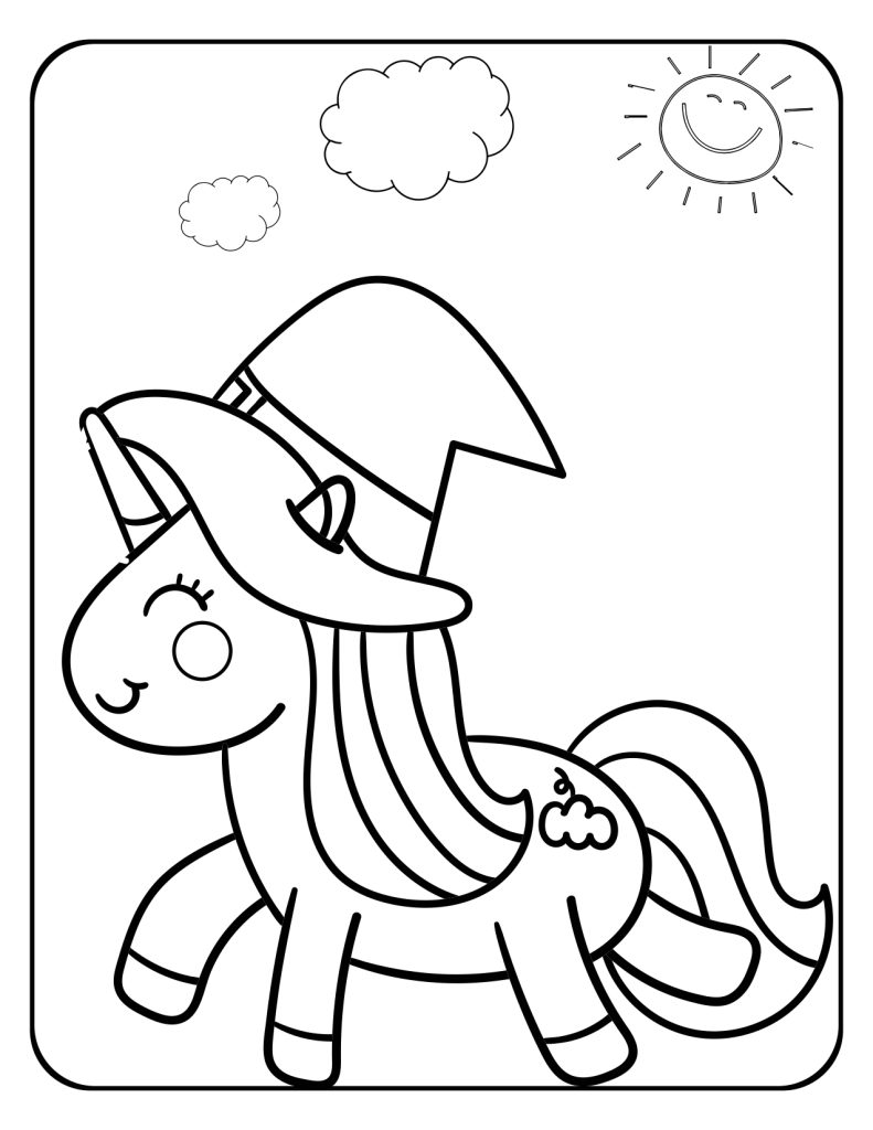 Free unicorn coloring pages pdf