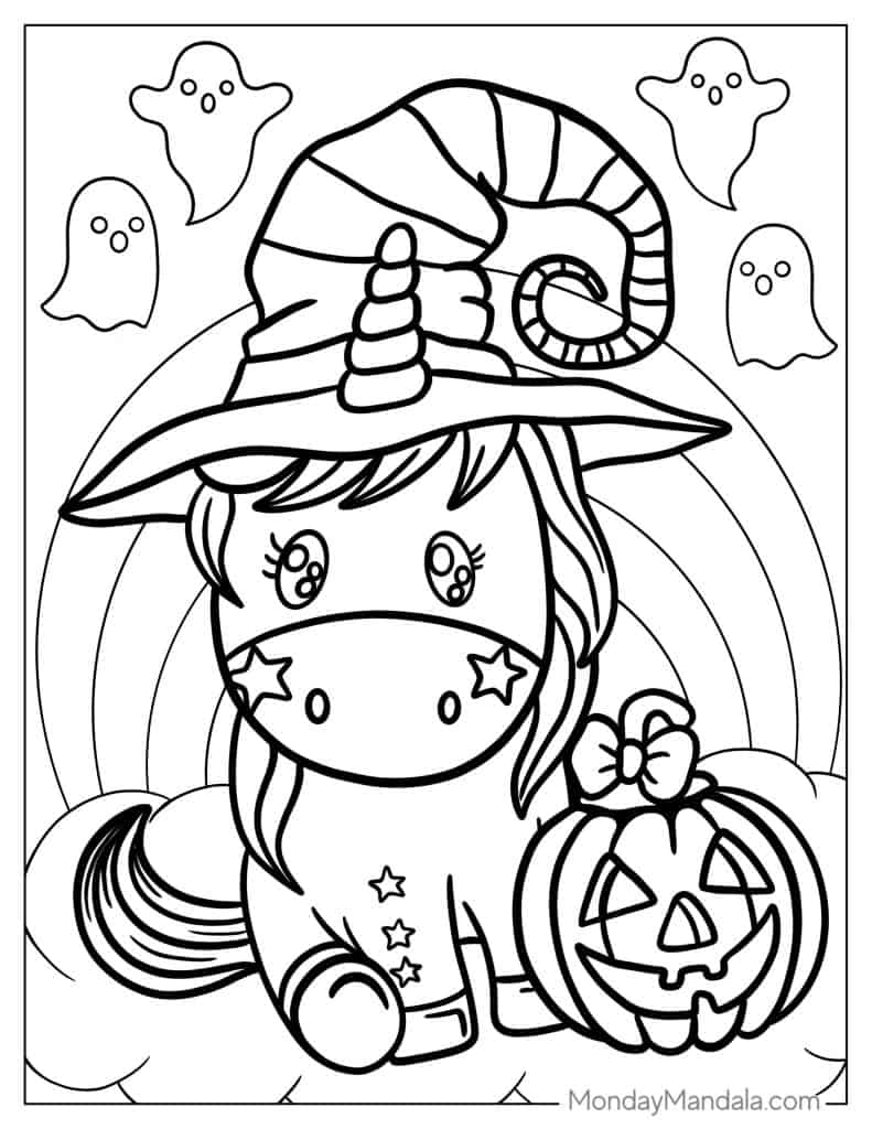 Unicorn coloring pages free pdf printables