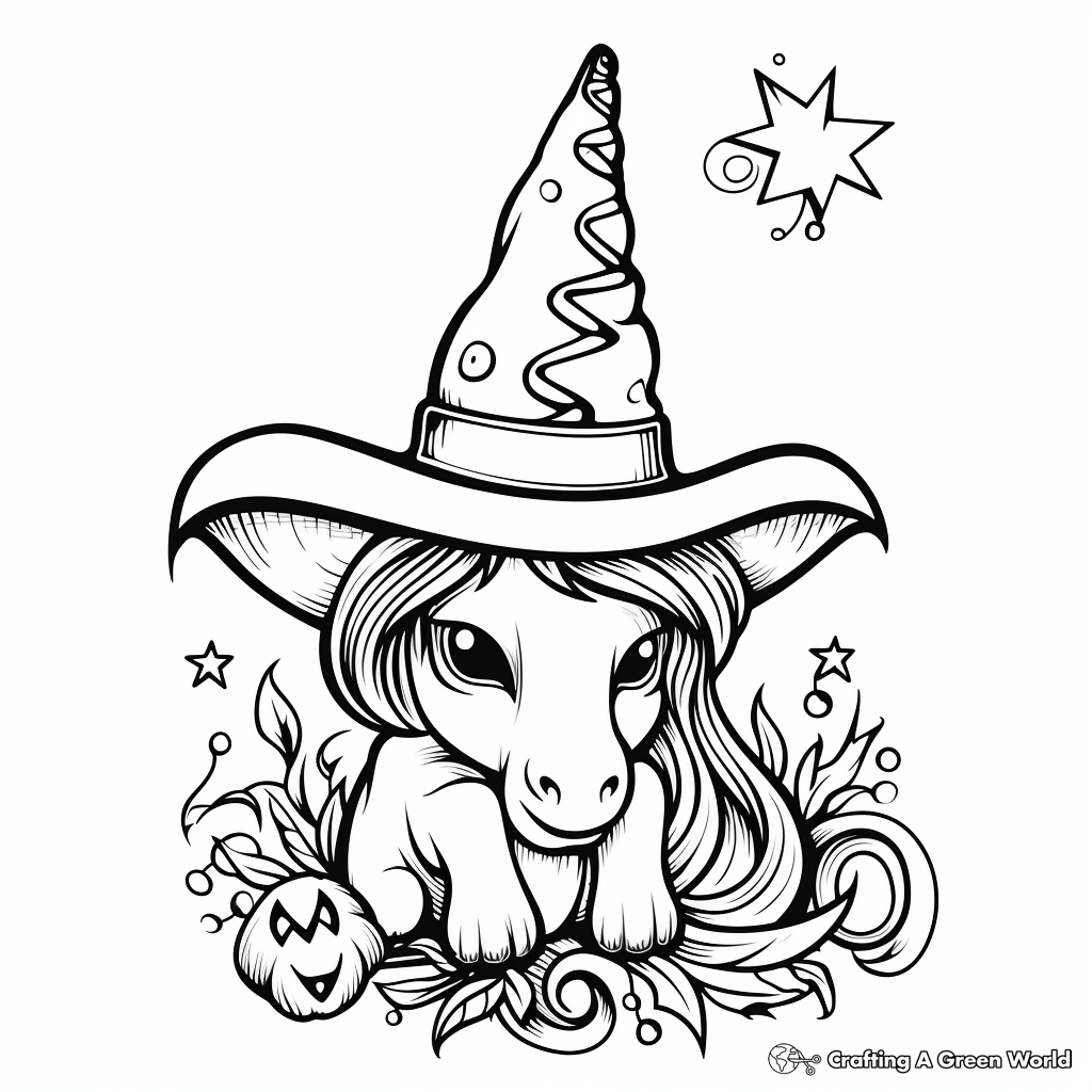 Unicorn pumpkin coloring pages