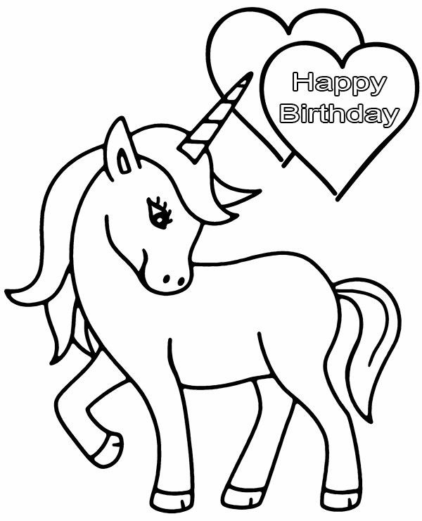 Unicorn cute happy birthday coloring pages happy birthday coloring pages cute happy birthday birthday coloring pages