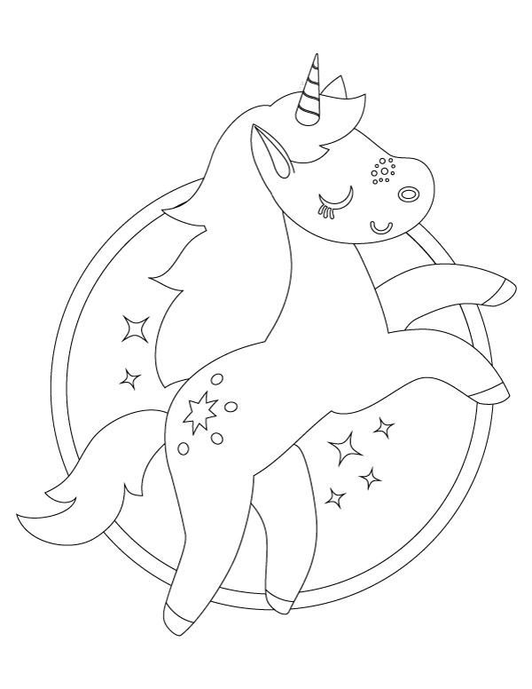 Printable unicorn coloring pages