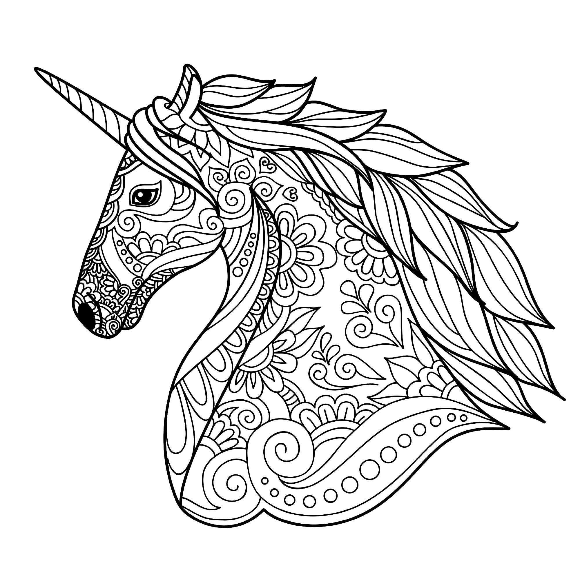 Unicorn head simple