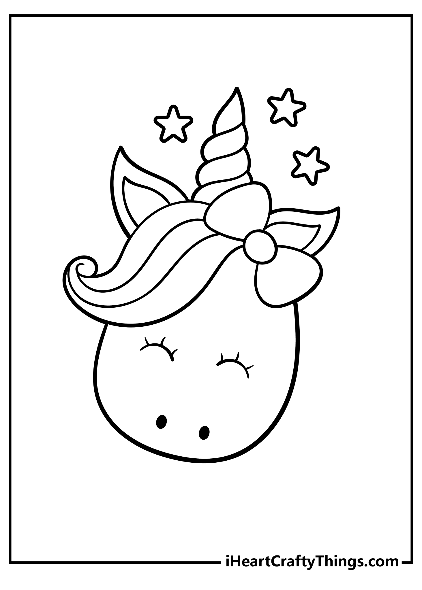 Unicorn head worksheet