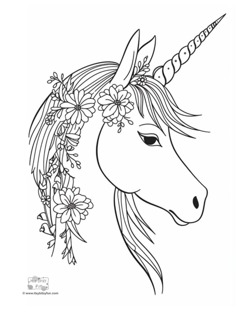 Free printable unicorn coloring pages