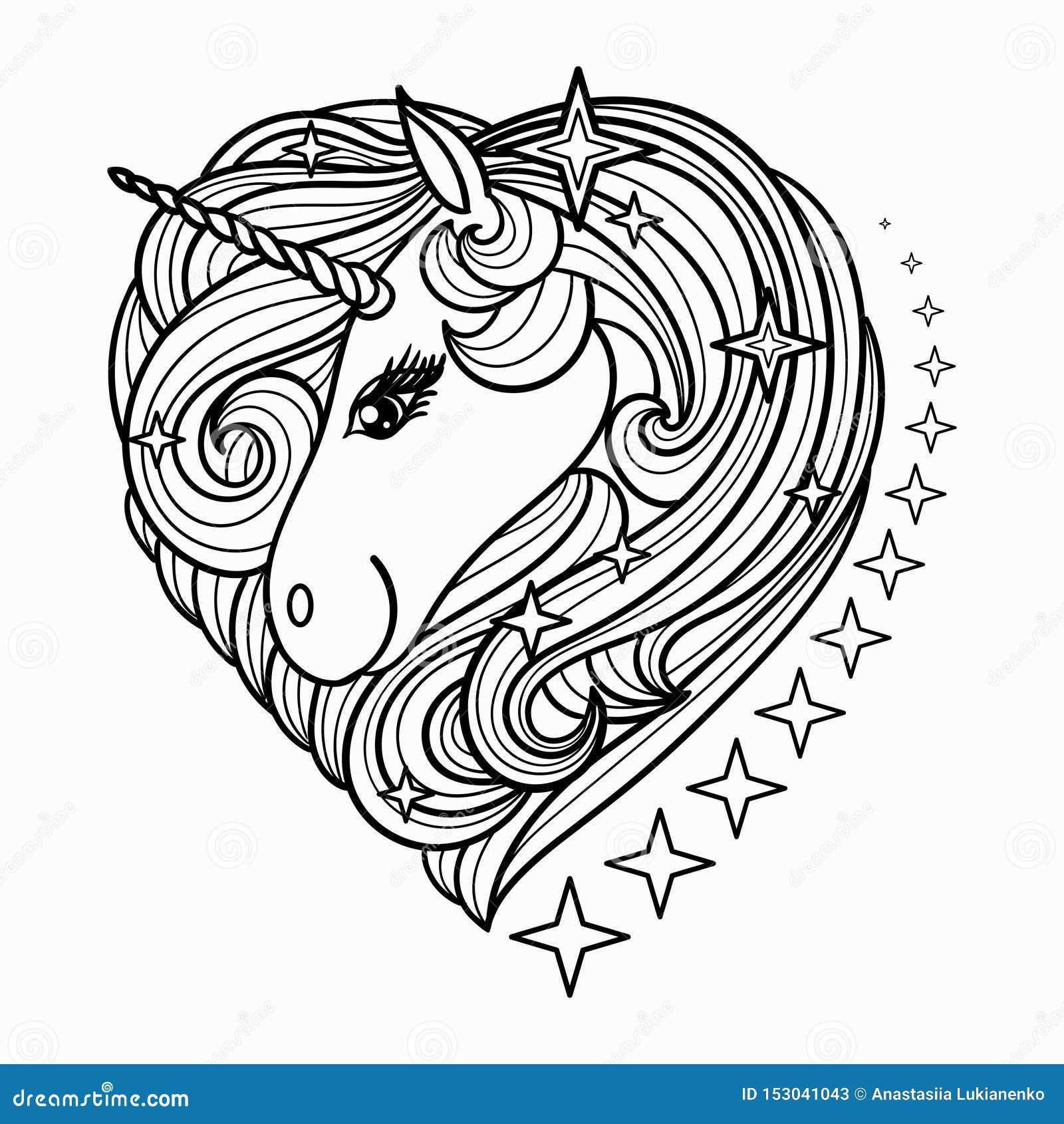 Unicorn head black white stock illustrations â unicorn head black white stock illustrations vectors clipart