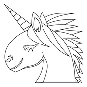 Unicorn head coloring pages free printable pictures