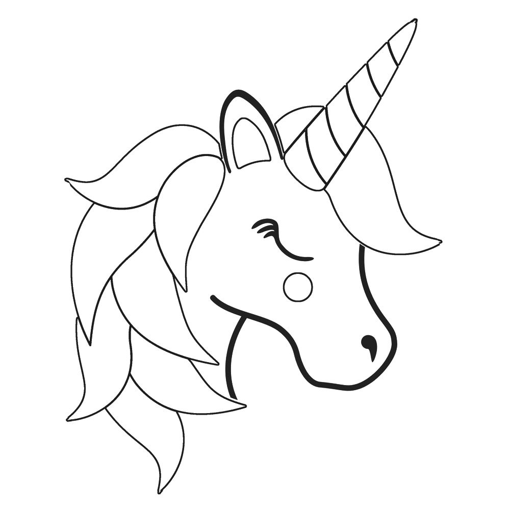 Unicorn line drawing