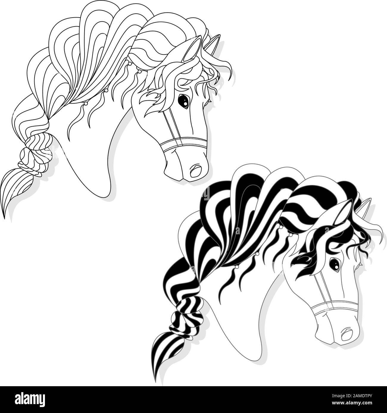 Horse for coloring hi