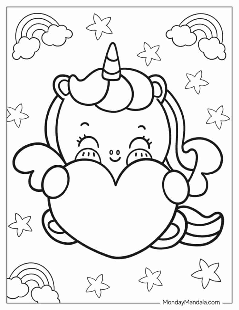 Heart coloring pages free pdf printables