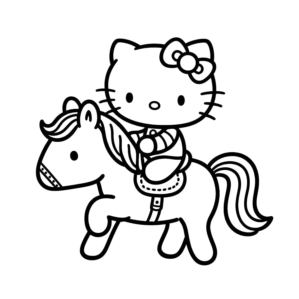 Hello kitty coloring page
