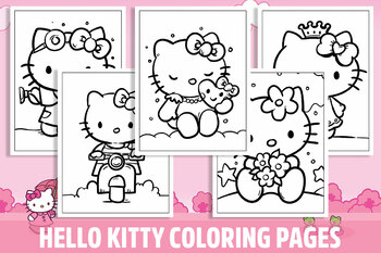 Hello kitty coloring pages for kids girls boys teens birthday school activity