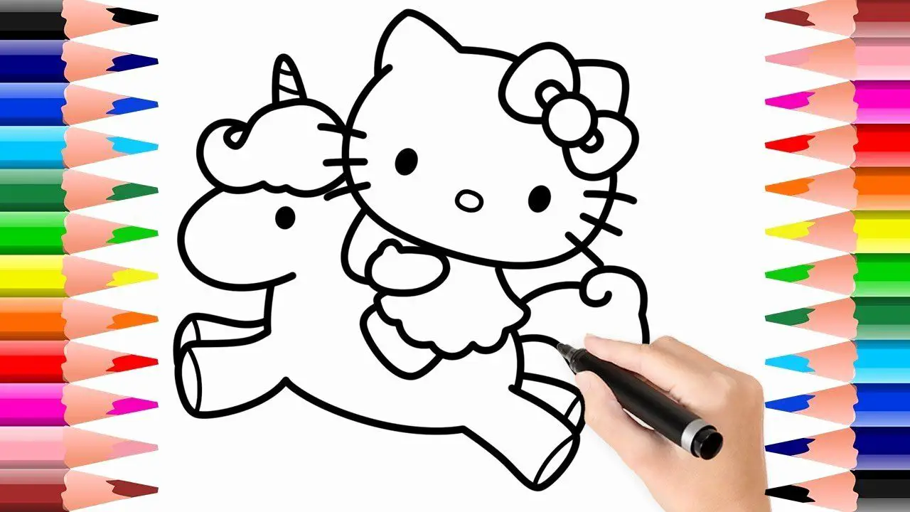 Hello kitty and unicorn coloring pages beautiful things are waiting for the little ones to discover the techrim