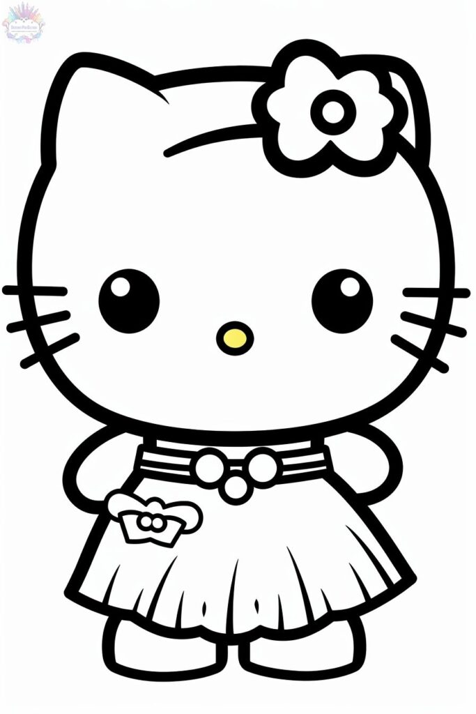 Hello kitty coloring pages