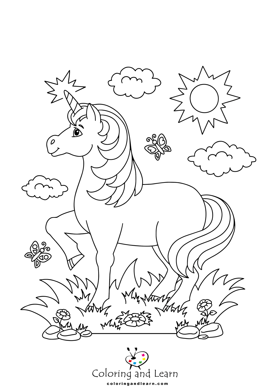 Unicorn coloring pages