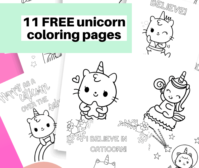Free unicorn coloring pages total pages shabby mint chic party