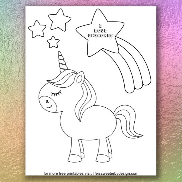 Unicorn coloring pages