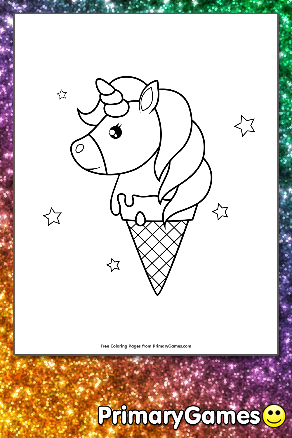 Unicorn ice cream cone coloring page â free printable ebook unicorn coloring pages coloring pages unicorn ice cream