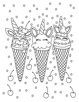 Ice cream coloring pages by souly natural creations tpt