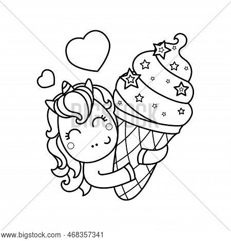 Funny kawaii unicorn vector photo free trial bigstock