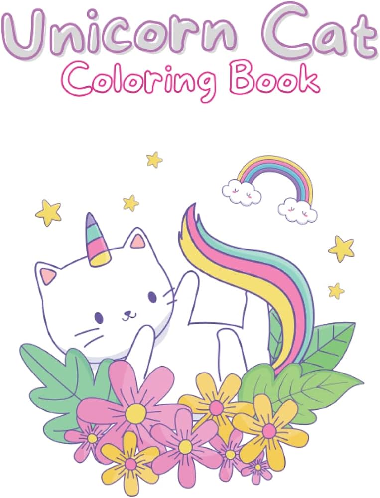 Unicorn cat coloring book for kids kitten animal coloring pages fantasy mythical price krista books