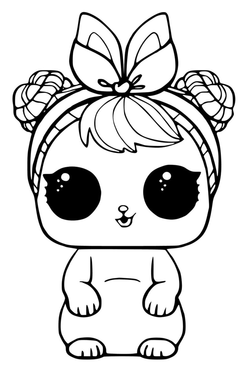 Crystal bunny lol pets coloring page