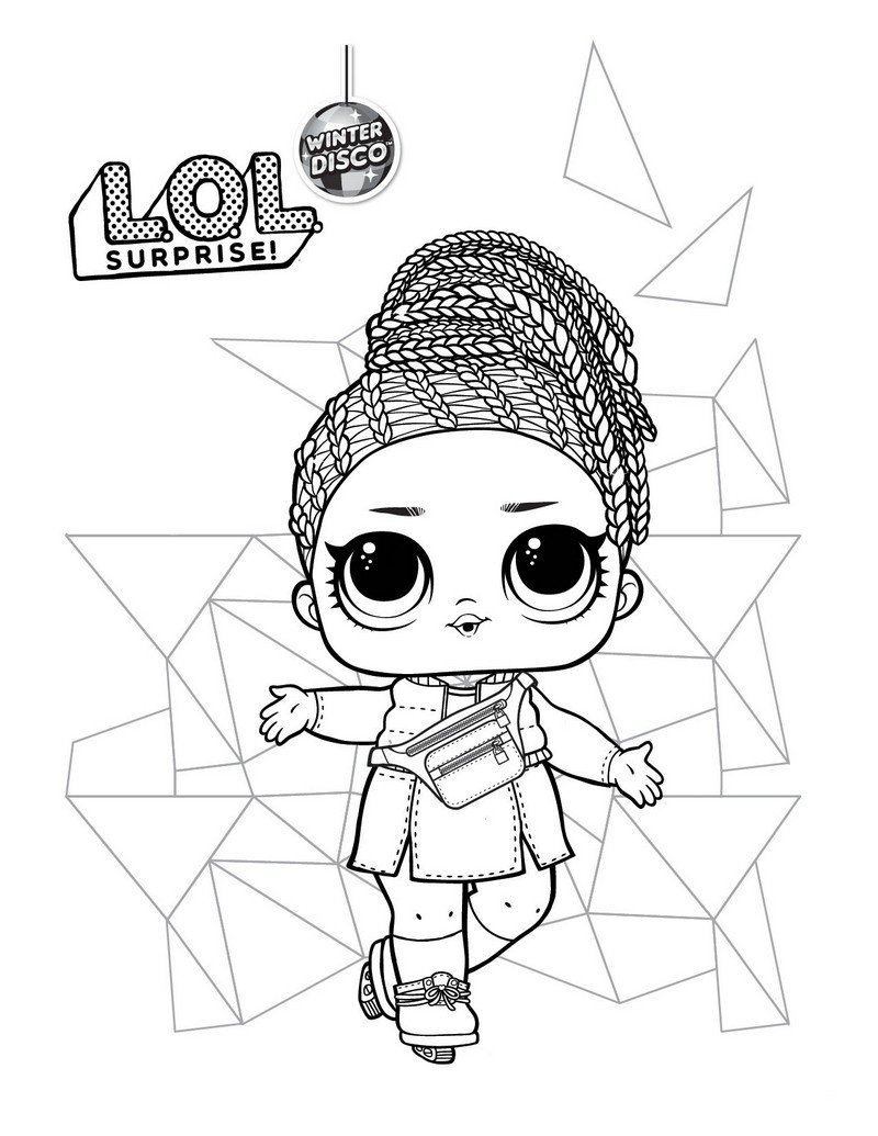 Lol surprise winter disco coloring pages print dolls and pets
