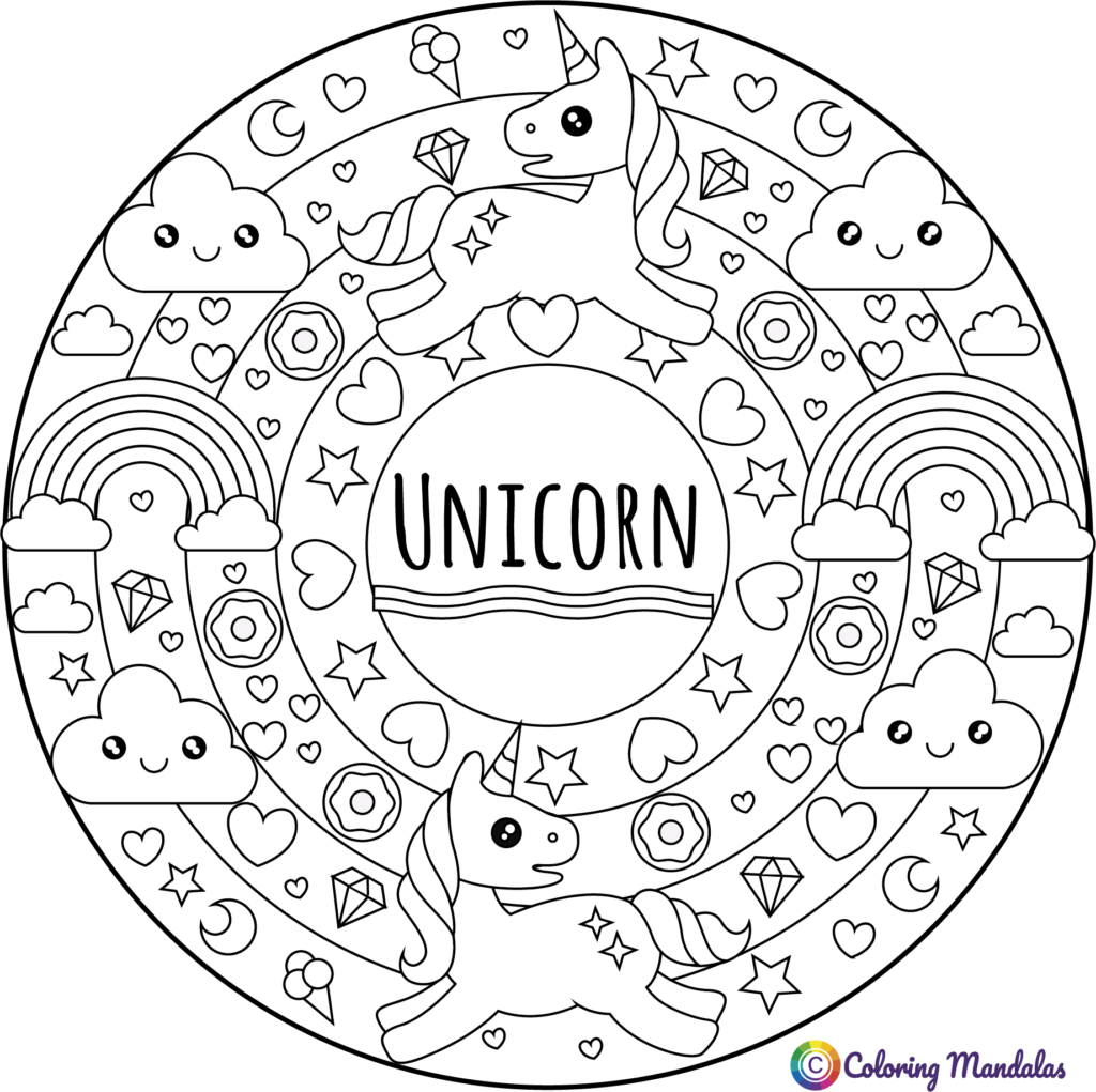 Unicorn mandala