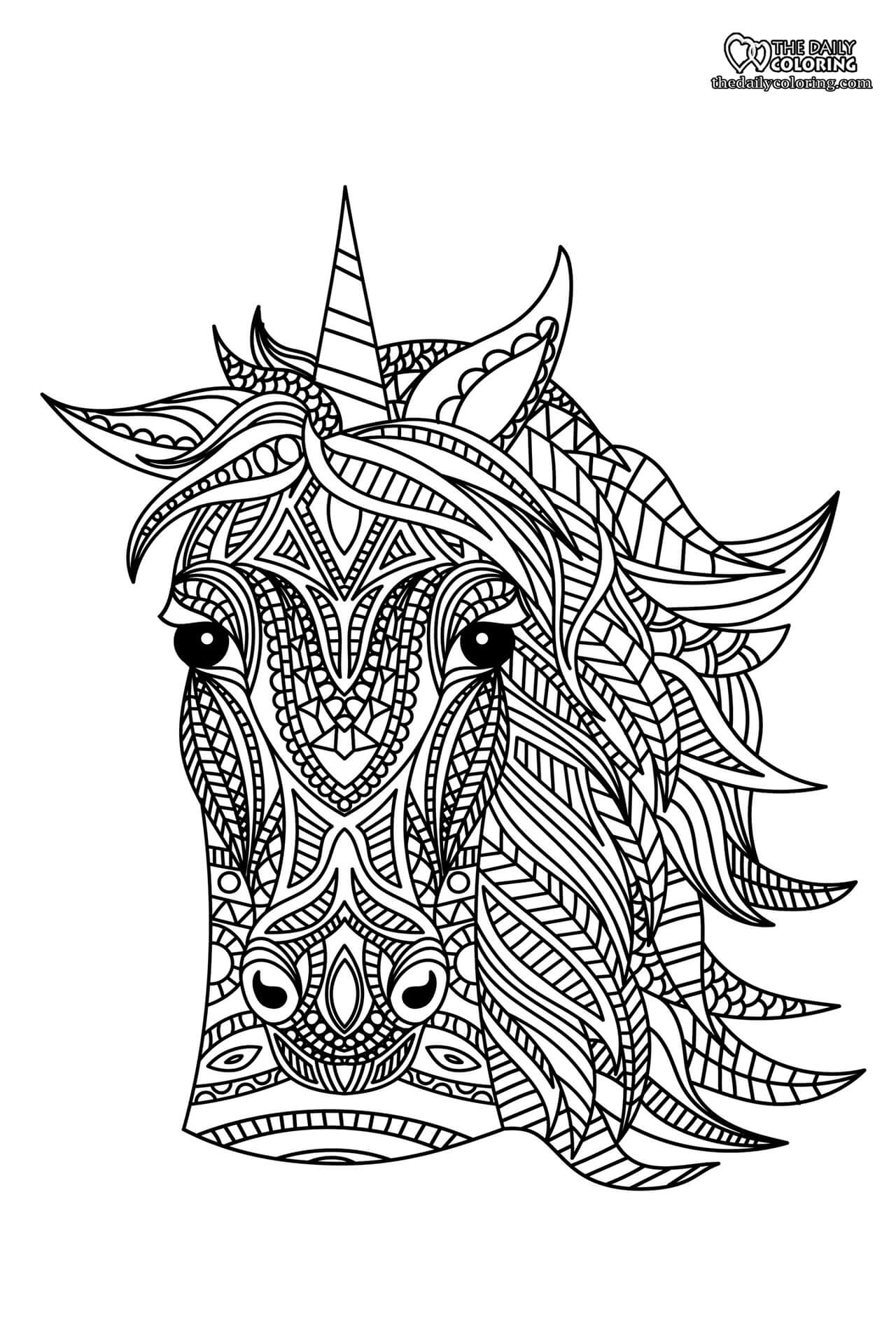 Mandala unicorn coloring pages