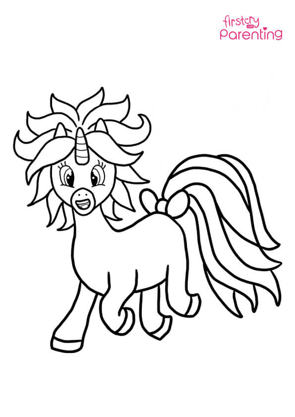 Easy printable unicorn coloring pages for kids