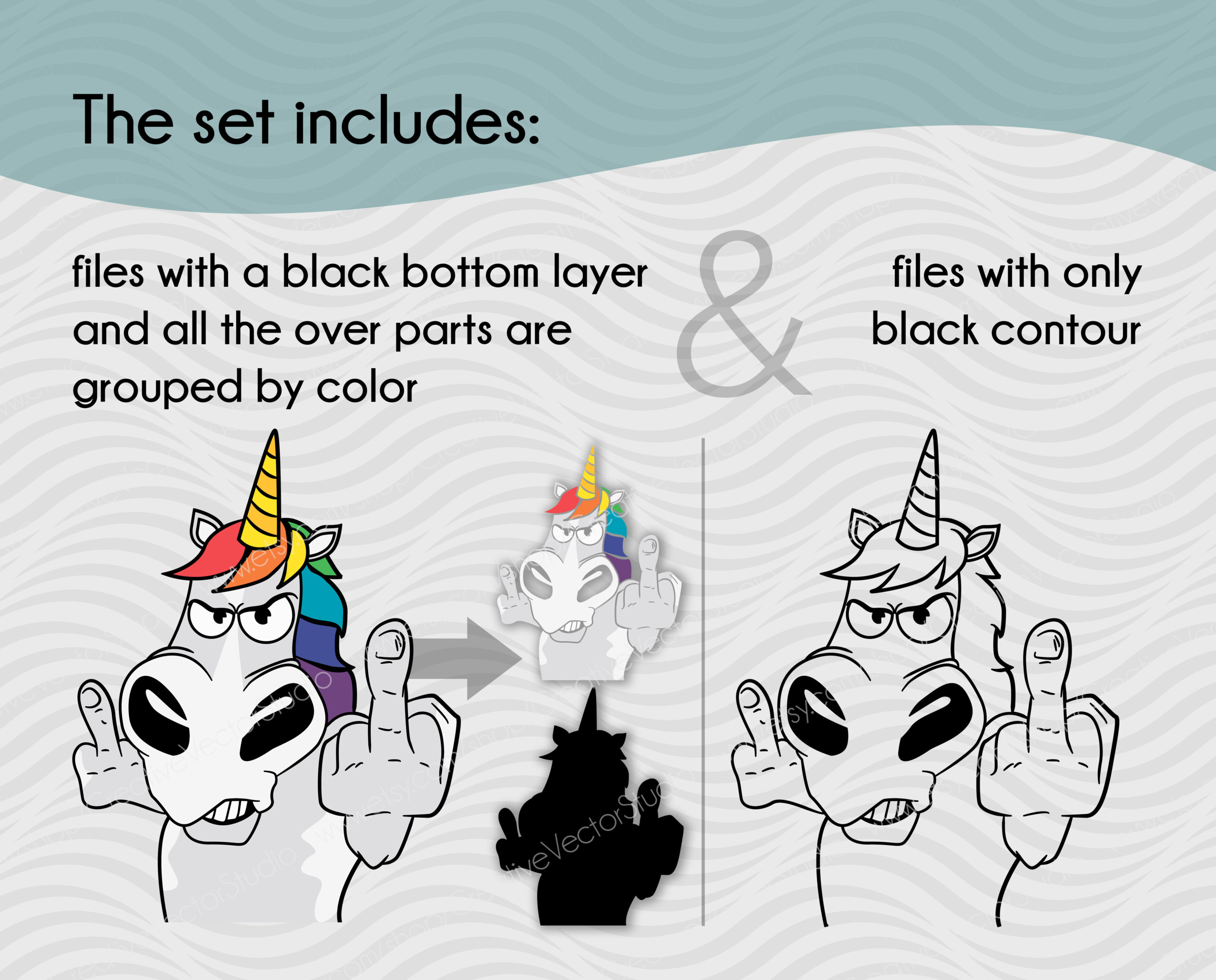 I believe in magic svg unicorn middle finger