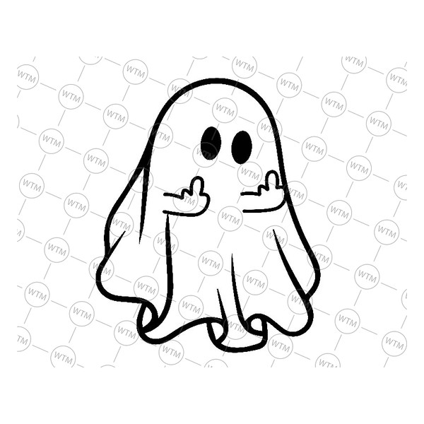 Ghost middle finger svg halloween ghost spooky season svg
