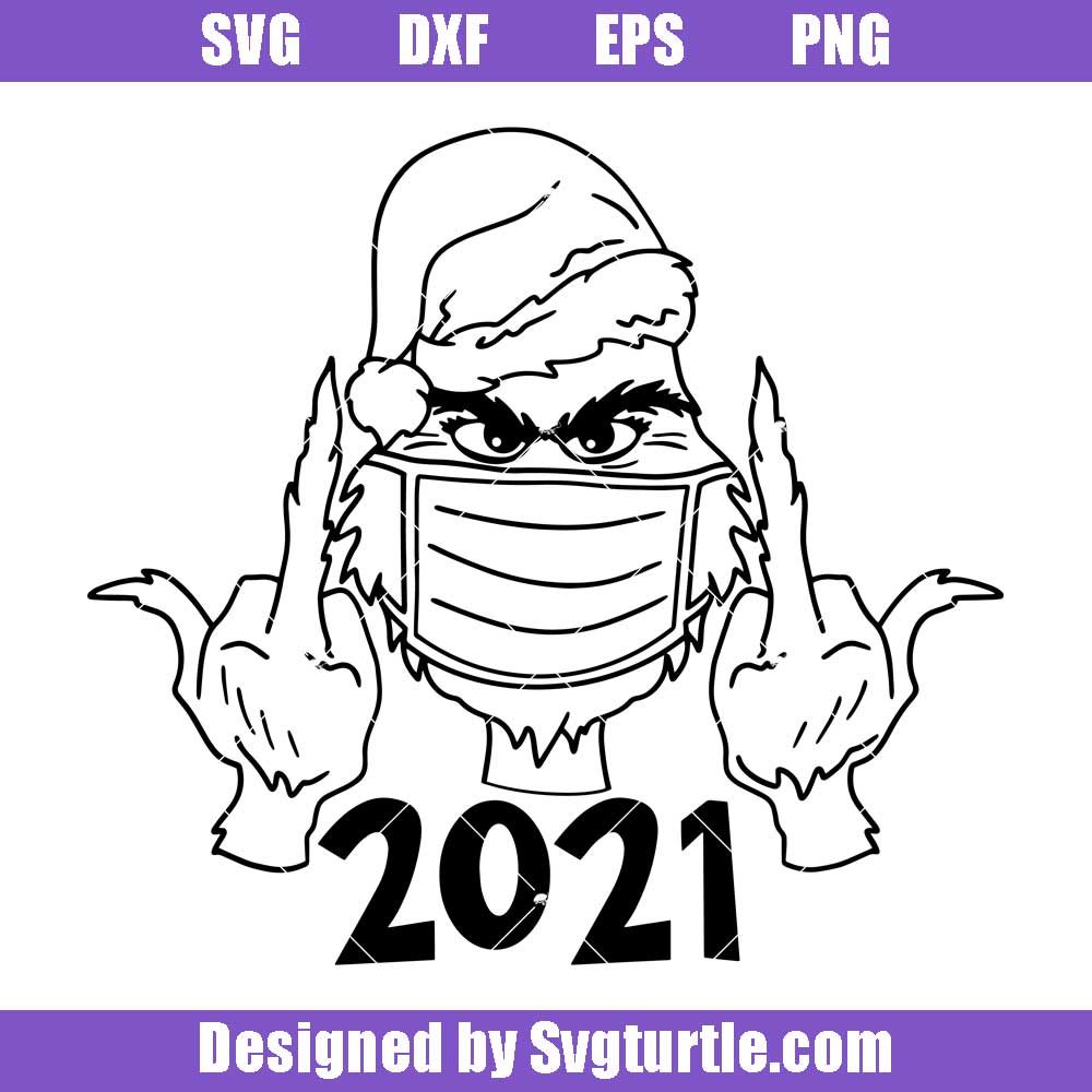 Christmas stealer svg grinch middle finger svg