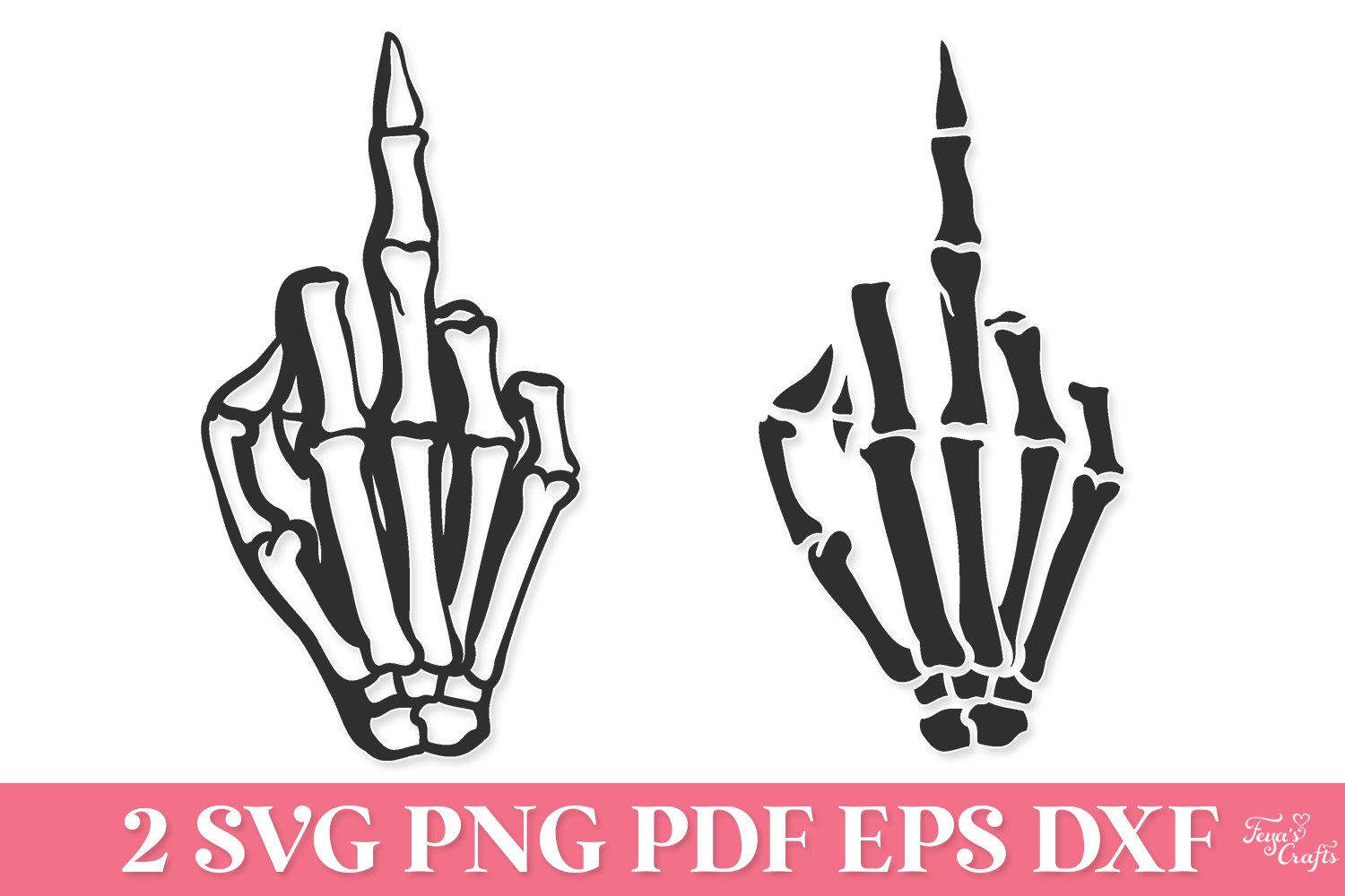 Middle finger svg ghost skeleton female design bundles
