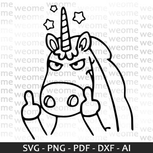 Angry unicorn svg
