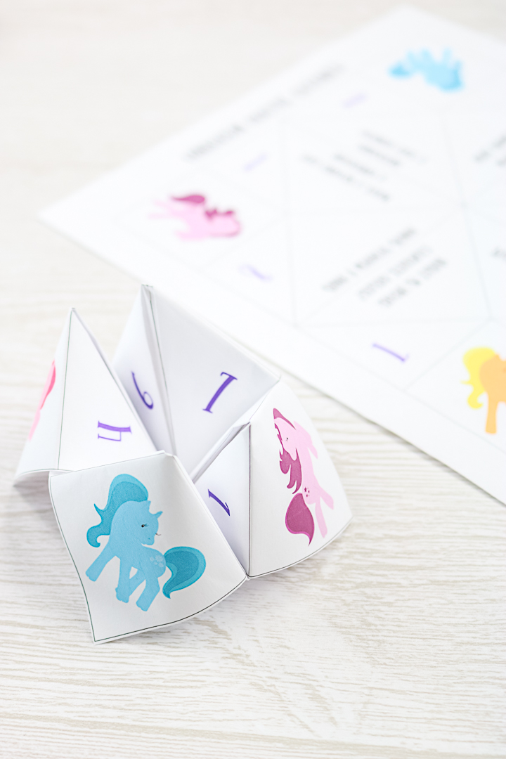 Unicorn cootie catcher plus more free unicorn printables