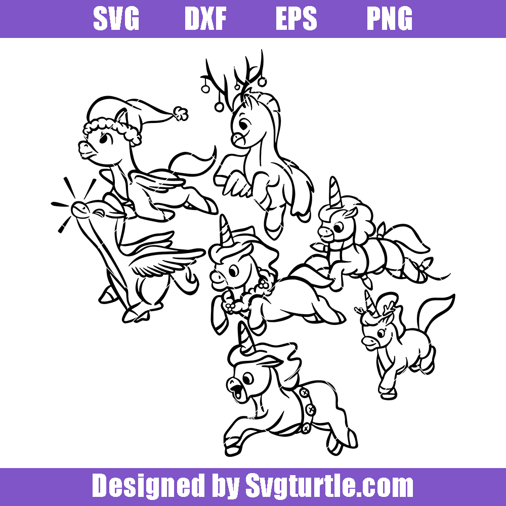 Fantasia pegasus celebrate christmas svg christmas unicorn
