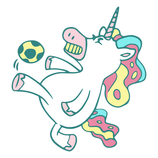 Funny unicorn soccer character png svg design for t