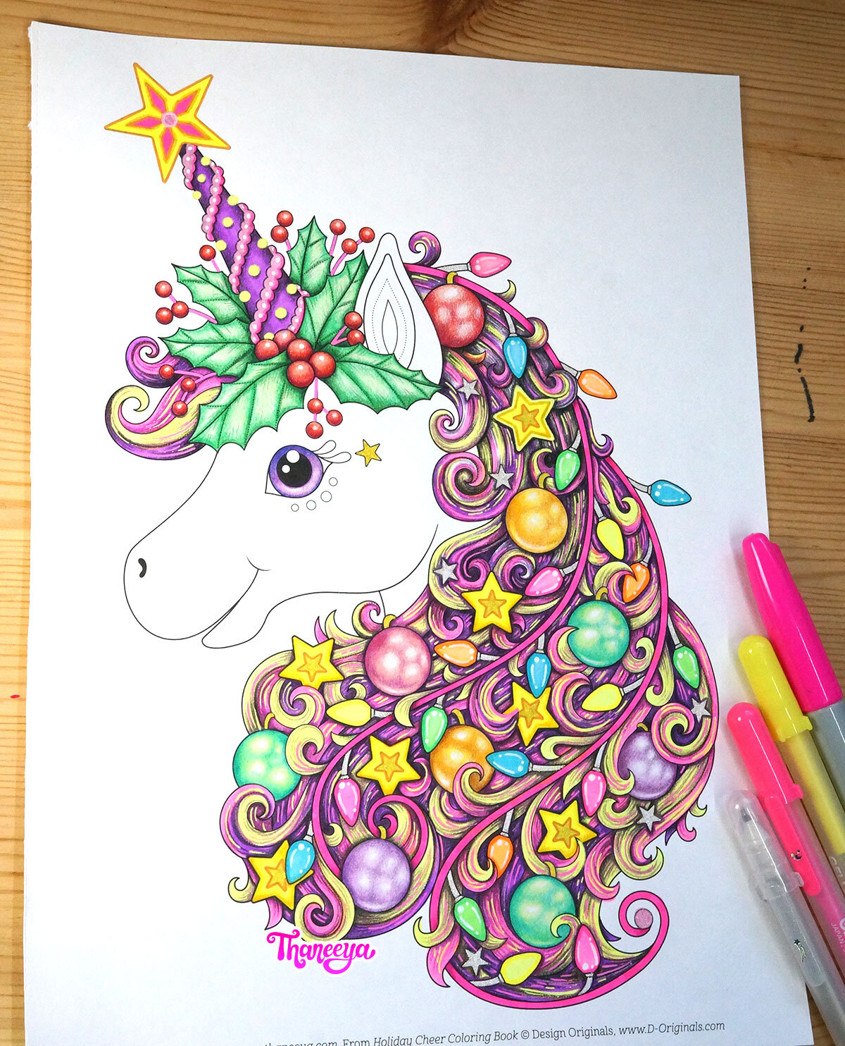 Unicorn coloring page tutorial