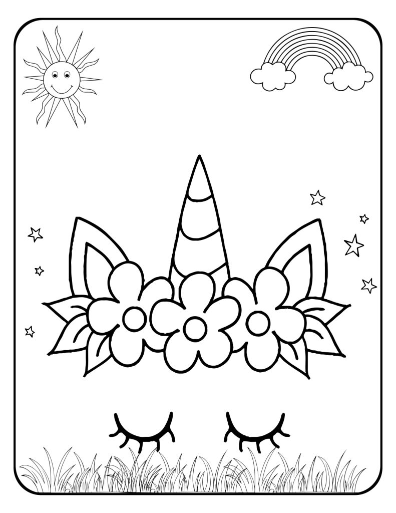Free unicorn coloring pages pdf
