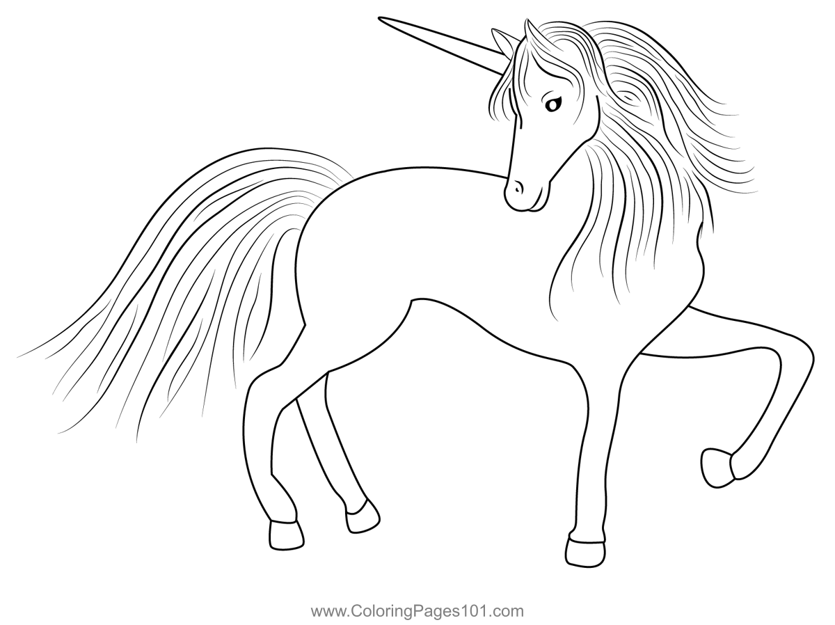 Pegasus unicorn coloring page for kids
