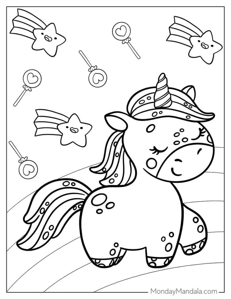 Unicorn coloring pages free pdf printables