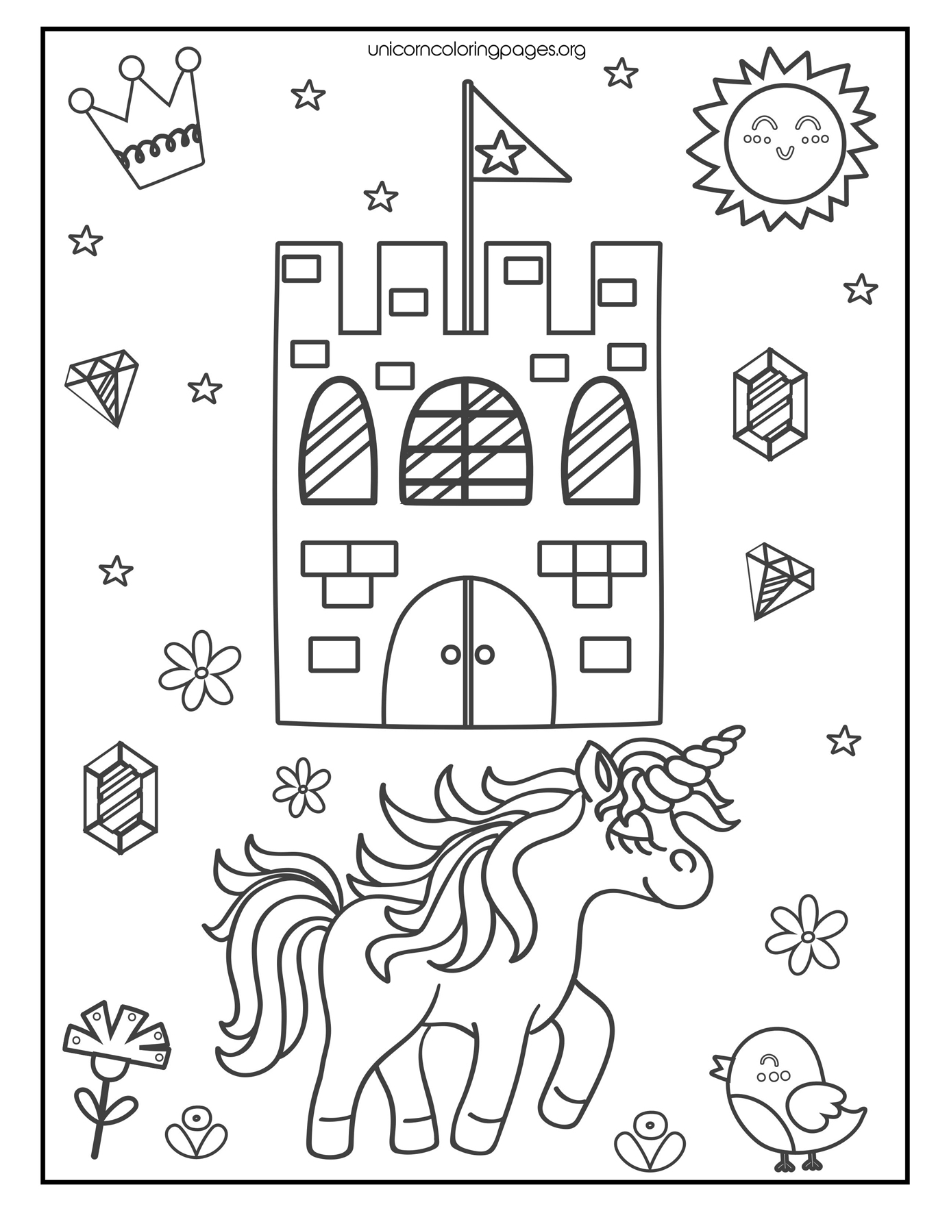 Free unicorn coloring pages pdf