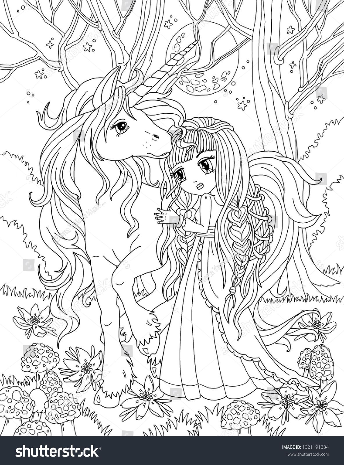 Coloring page the unicorn and princess unicorn coloring pages unicorn colors animal coloring pages