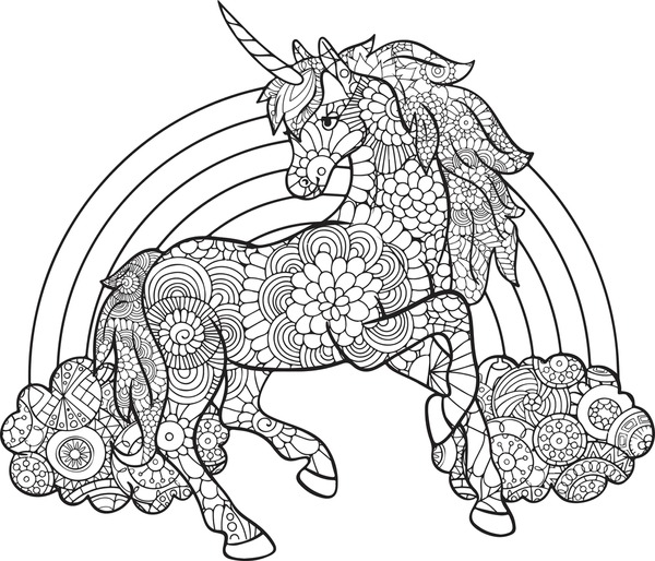 Thousand coloring book mandala faces royalty