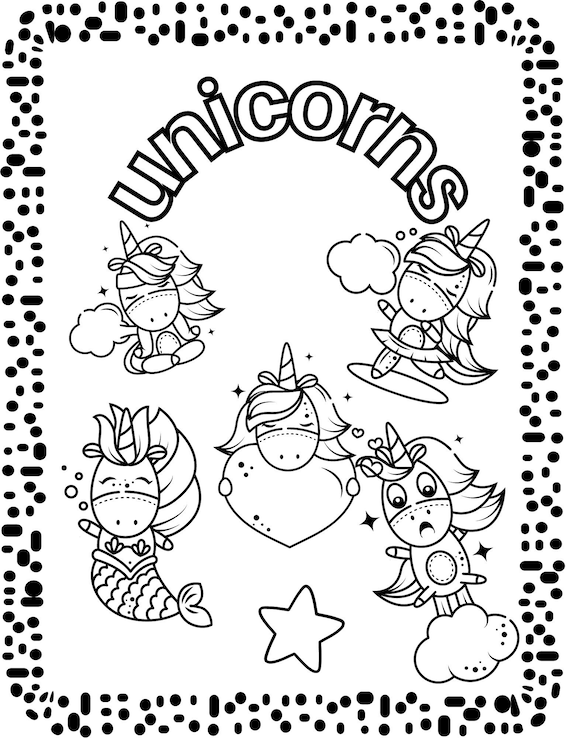 Unicorn coloring pages k