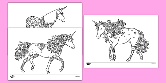 Free unirn printable louring unirn to lour in