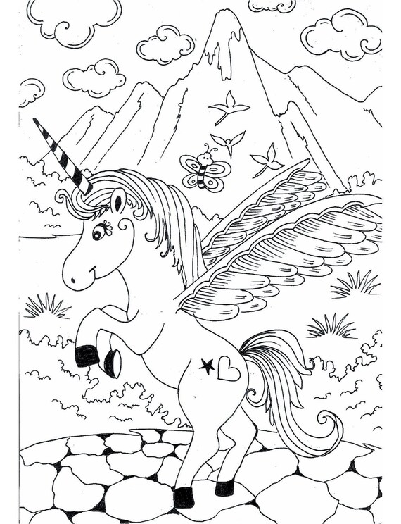 Printable unicorn coloring pages download now